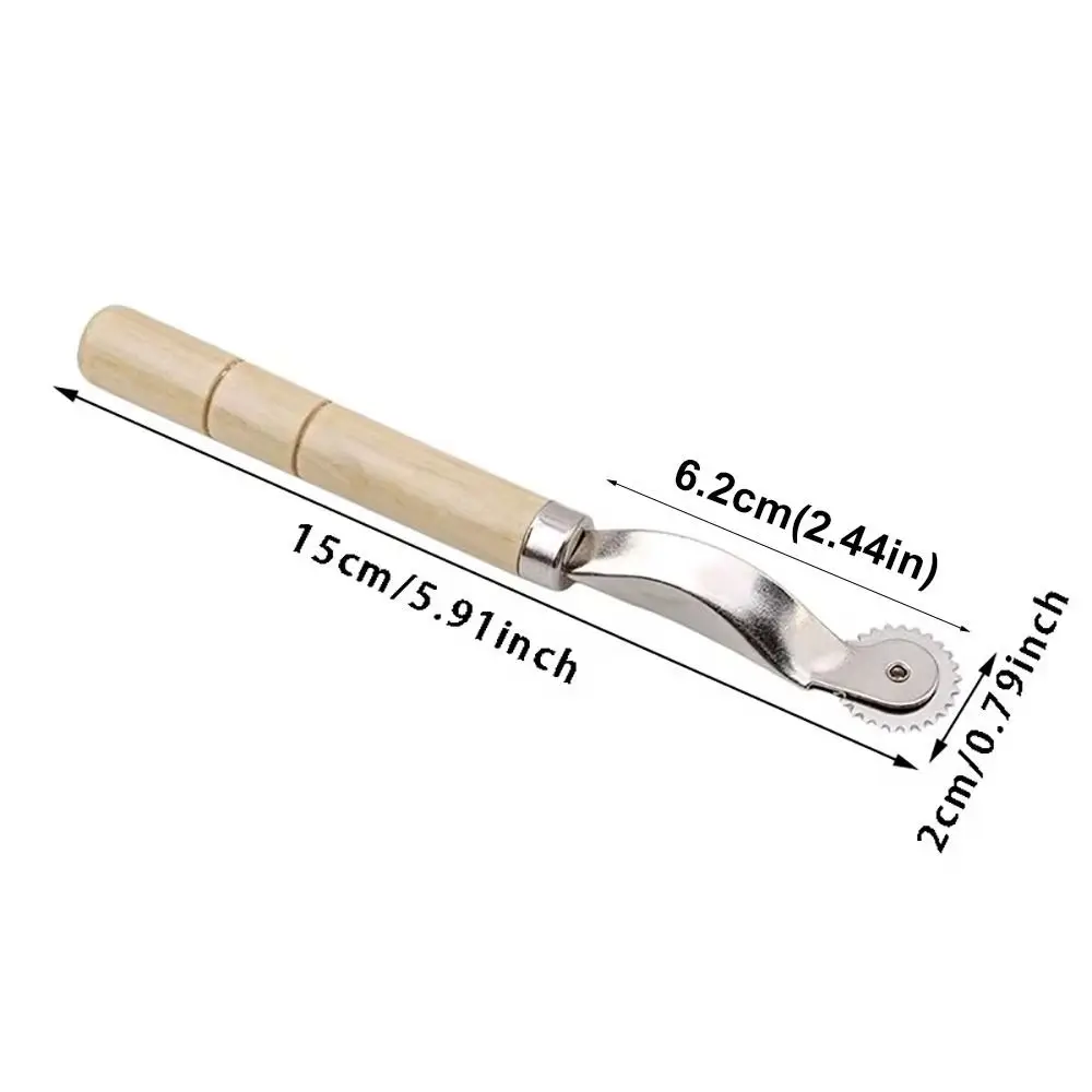 3Pcs Wooden Handle Leather Marking Wheel Stitching Line Marking Wheel Needle Point Tracing Wheel Leather Spacing Sewing Tools Di