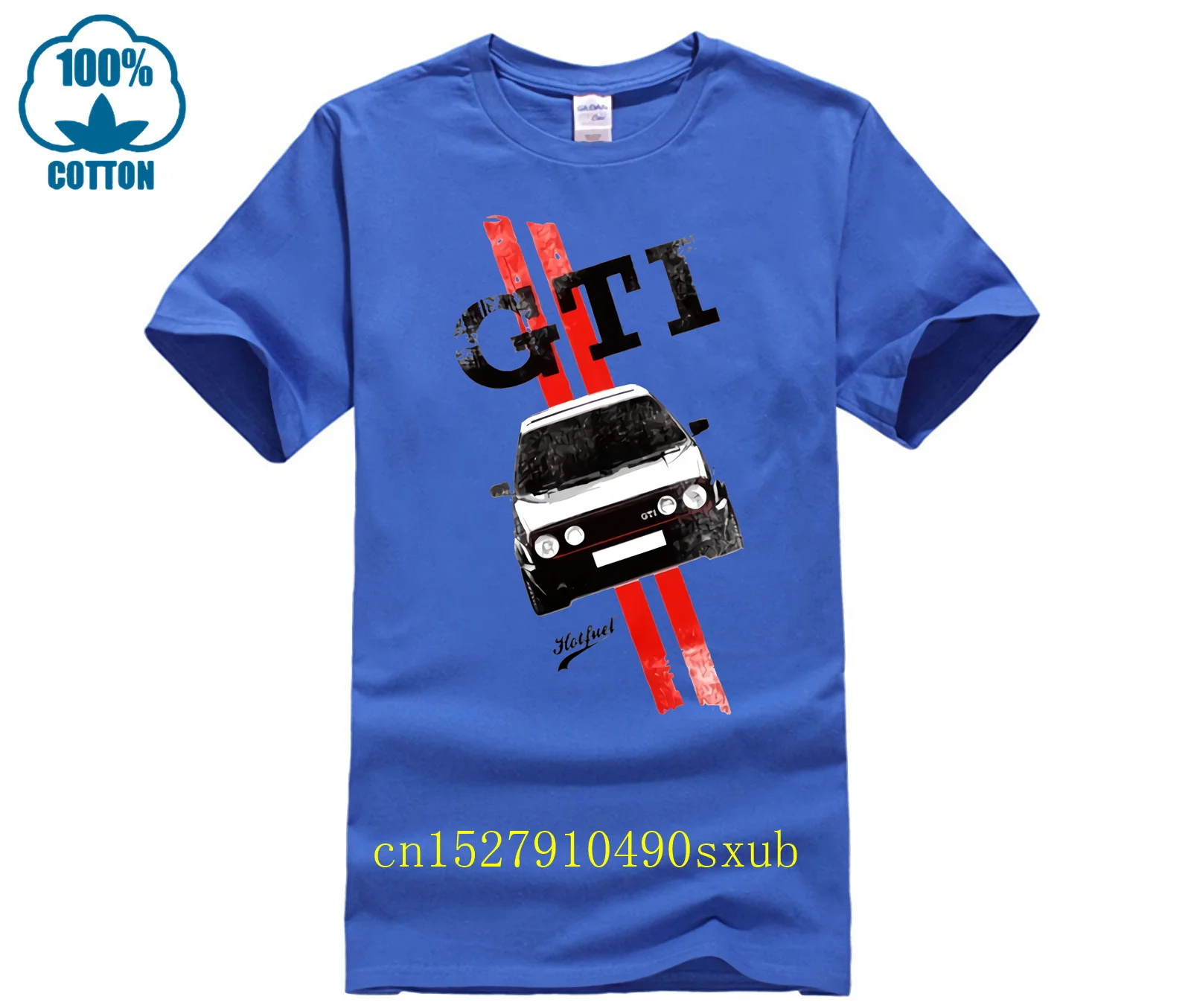 男性と女性のためのTシャツ2023,夏,綿100,ゴルフMk2 gti