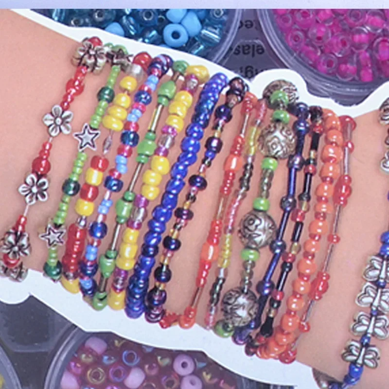 Girls DIY Bracelet Making Kit Jewellery Making Kit Arts Friendship Craft Kit for 5-12 Years Old Kids Girls Toys Christmas Gift