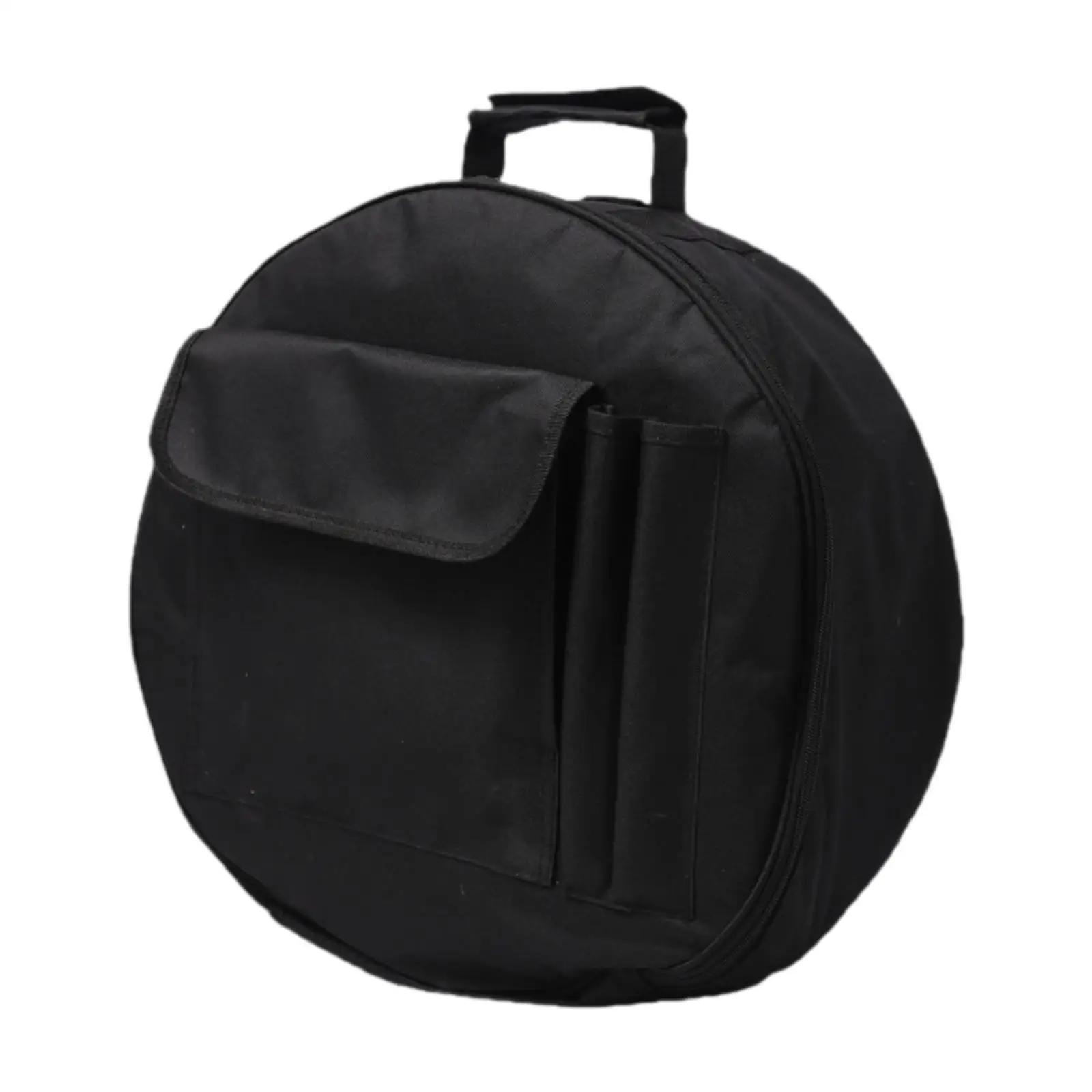Black Drum Bag Portable Snare Drum Backpack Waterproof Case Holder Padded for Musicians Rehearsal Performance