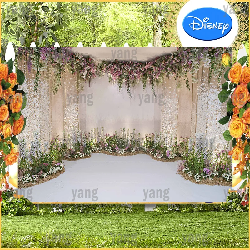 Benutzerdefinierte Künstliche Romantische Schöne Valentinstag Blume Wand Hintergrund Paare Hochzeit Party Foto Hintergründe Dekoration