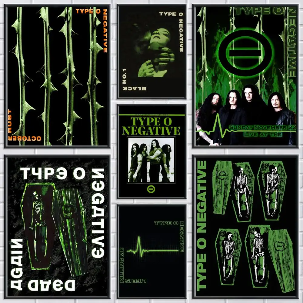 T-Type O Negative Poster Modern and Elegant Wall Stickers for Home Decor Living Room Dormitory Wall Art
