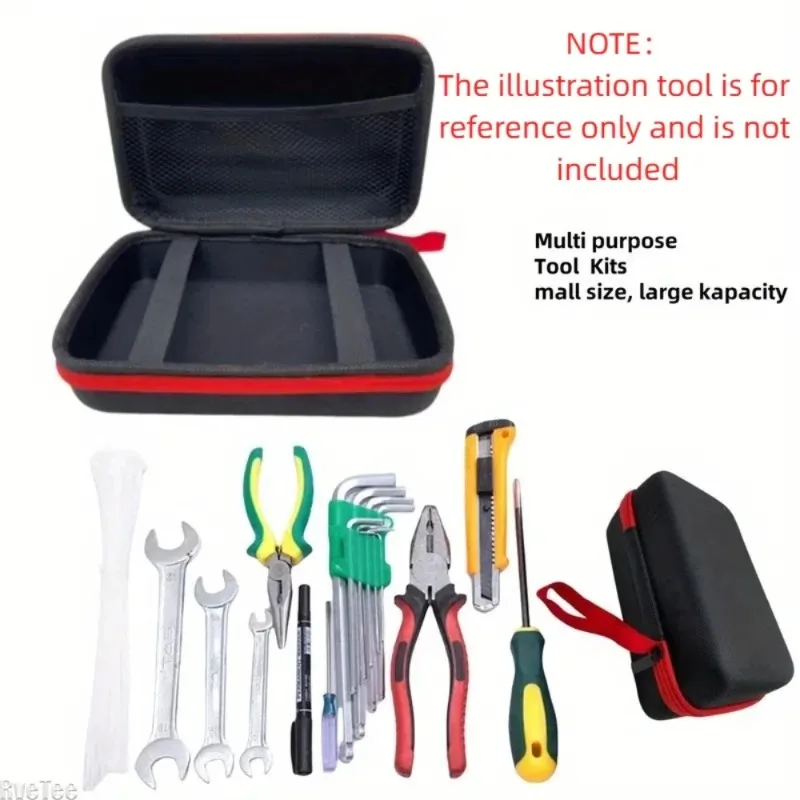 Waterproof EVA Tool Carry Case Wear-Resistant Heavy Duty Multipurpose Utility Pouch Reliable Metal Zipper Storage Bag for Men