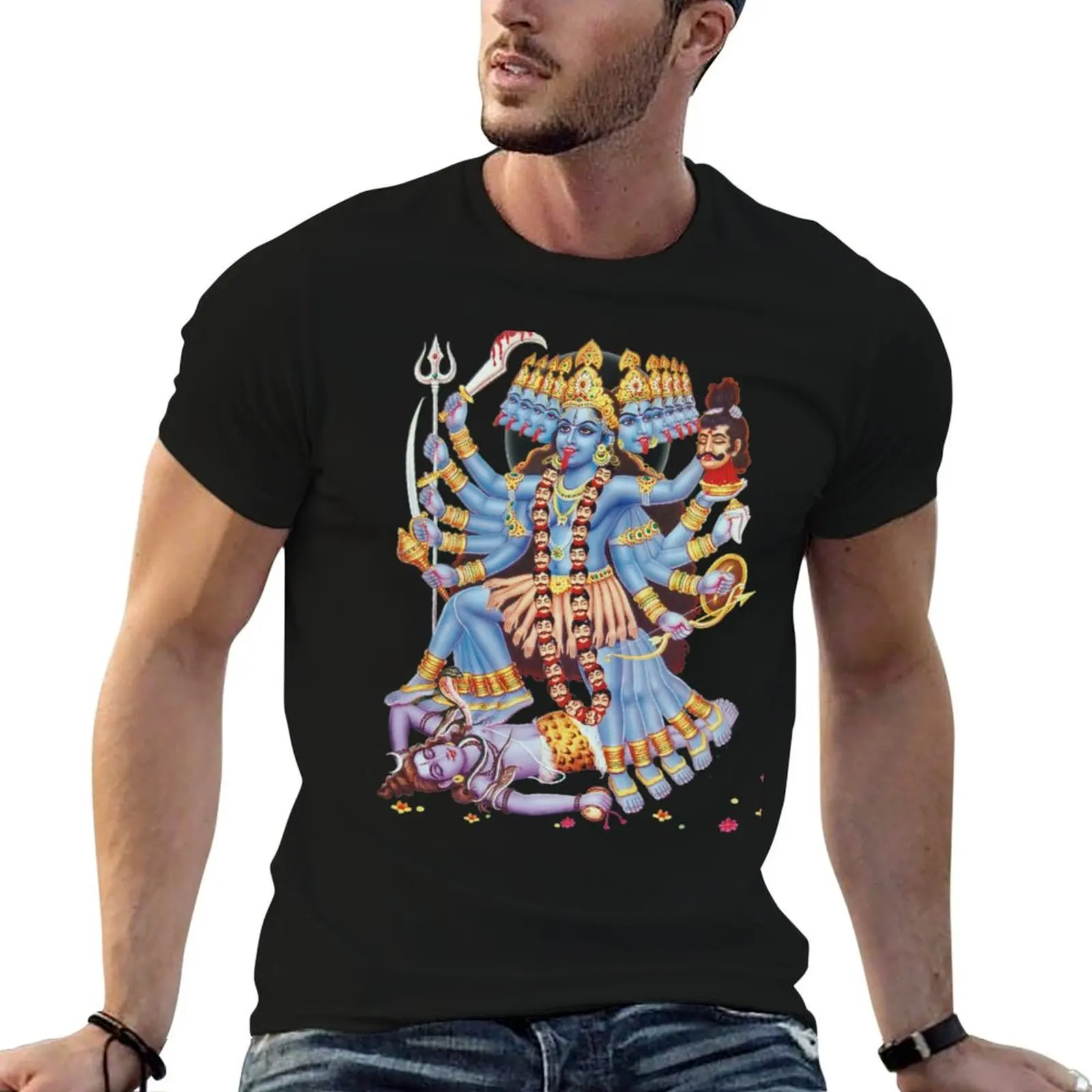 Kali, Kalika or Shyama Hindu Goddess T-Shirt Plus Size Short Sleeve T-Shirt