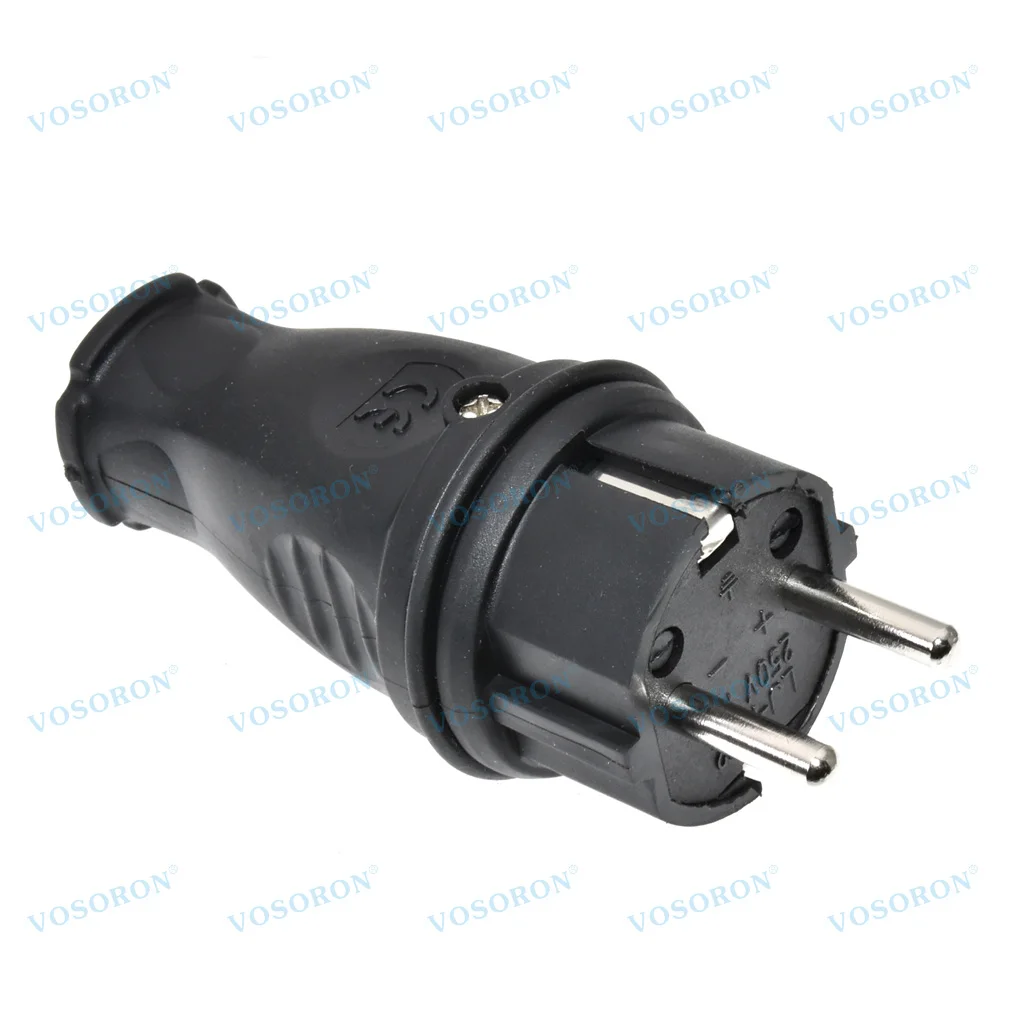 European Rubber Industrial Male or Female Plug Socket 16A 220V-250V 2P+E IP44 Waterproof Electric Power Connector