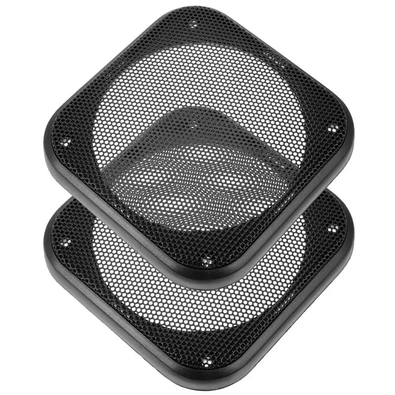 

2 Pcs Speaker Grille Subwoofer Mesh Accessory Car Speakers Audio Decorative Circle Grills Iron Plastic Metal Car Speaker Grills