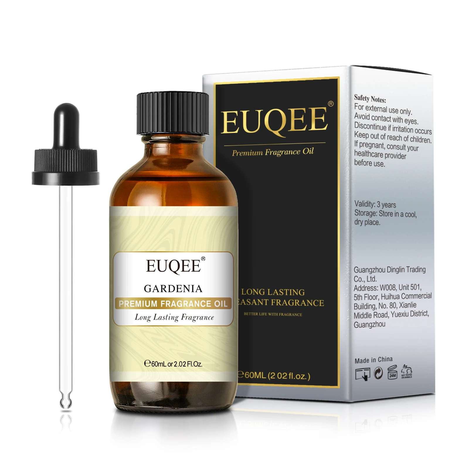 EUQEE 60ml/2.02fl.oz Gardenia Fragrance Oil for Humidifier Diffuser Soaps Candle Making Air Freshener