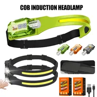 Powerful LED Headlamp Portable Rechargeable Head Flashlight with Magnet Tail 9 Modes Lighting Outdoor Camping Fishing Lantern