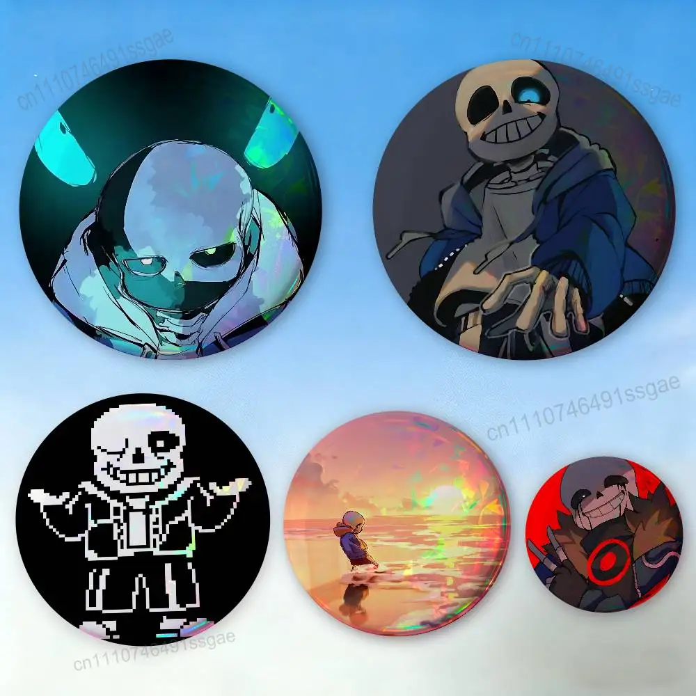 

U-Undertale-e Sans Badge Pins For Friend, Backpack, Clothing, Collectible Accessories, Jewelry Gift