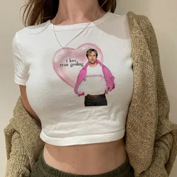 Ryan Gosling vintage fairy grunge  crop top Woman fairy grunge  vintage graphic  90s clothes crop top