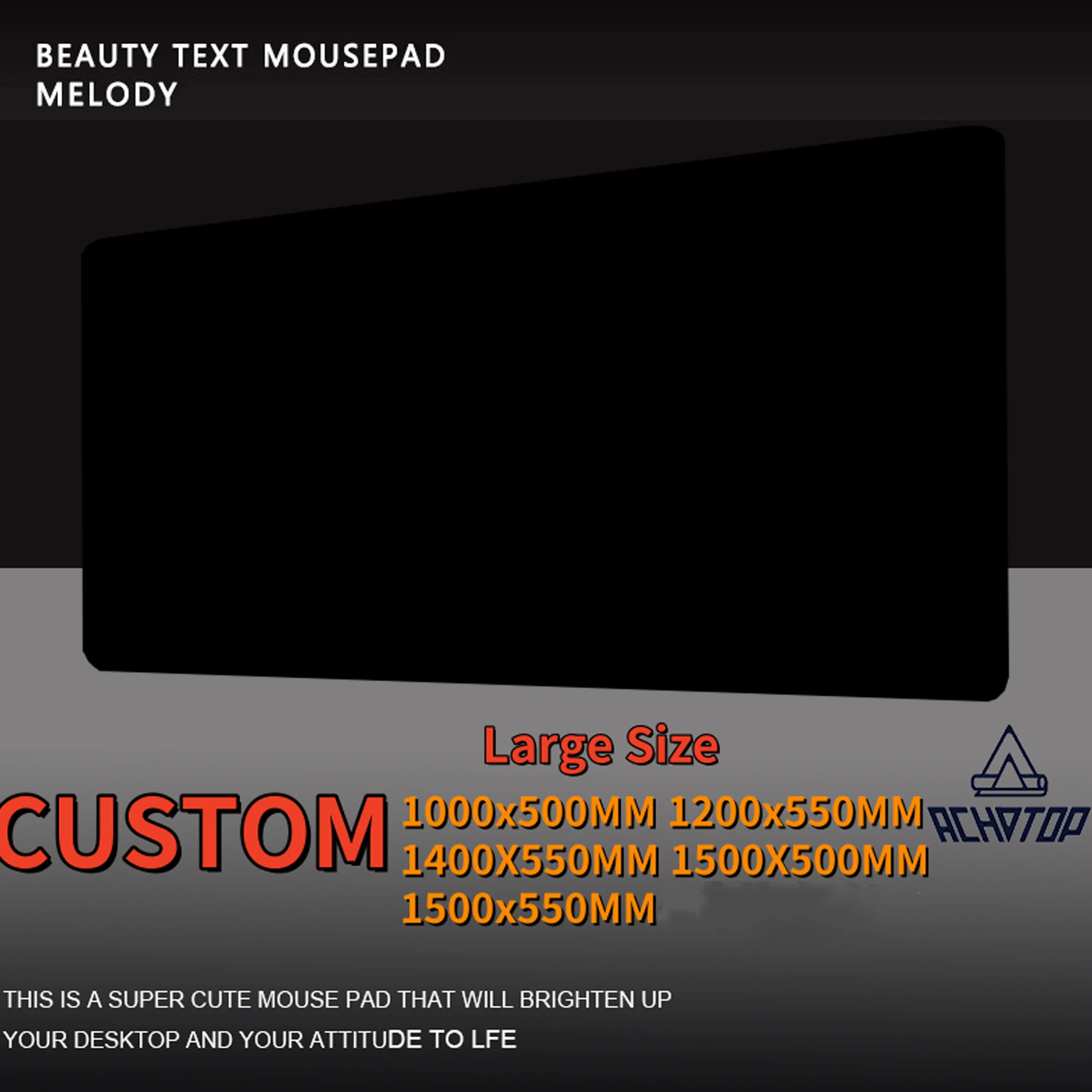 Large Black Mouse Pad Gaming Mouse Pad Big Office Desk Mat Mouse Pad Playmat Mat 1200x500mm XXL Size Custom Mouse Mat Long Pad