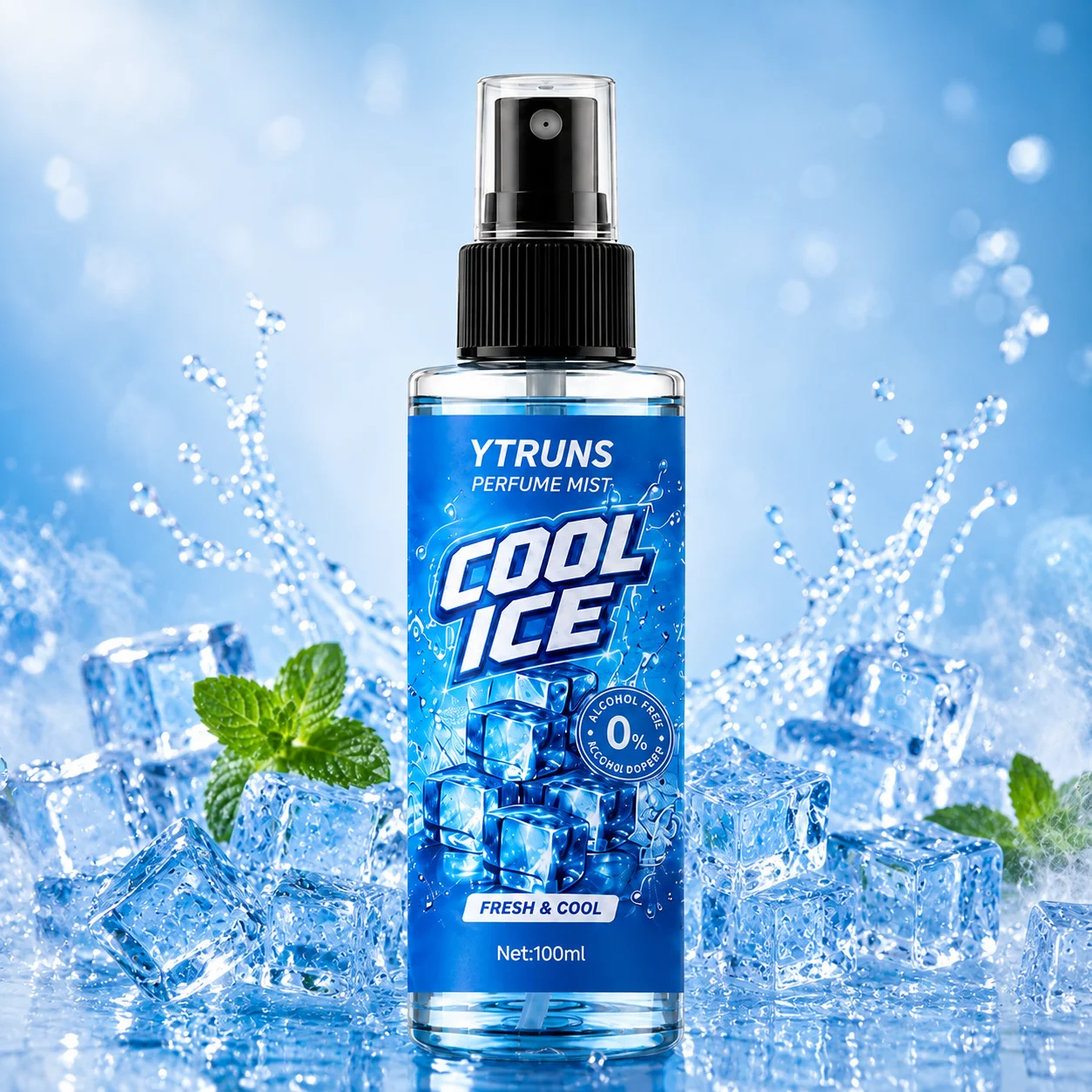 Ice Mint Perfume Spray, Cool Refreshing Fragrance, Long Lasting Light Scent for Daily Wear, Dates, Office, Parties and Travel