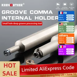 Small Grooving Cutter Bar Internal Holder MG-H12 H16 H20 Small Hole Deep Hole Comma Inserts MB-05R 07R 09R 11R Turning Tool CNC