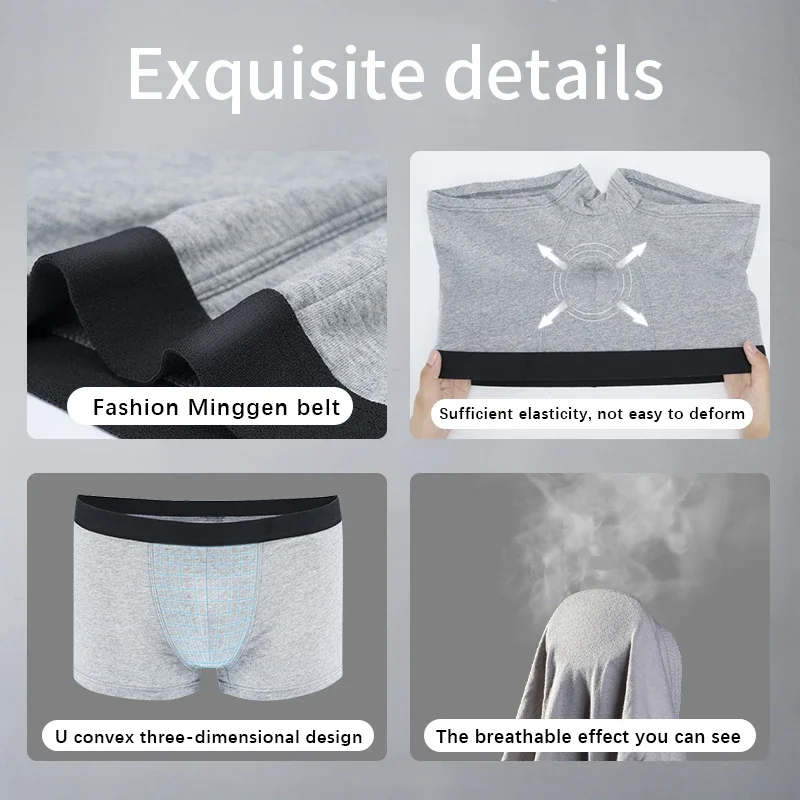 Celana dalam katun L-5XL ukuran Plus celana dalam pria Boxer intim celana dalam termal untuk anak laki-laki celana dalam Lingerie seksi