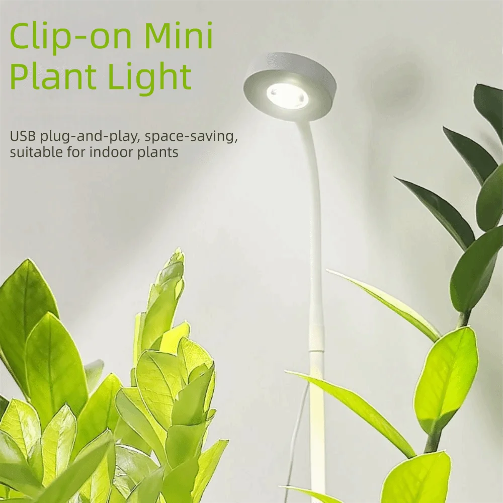 

Height Adjustable LED Plant Growth Light 3 Lighting Mode Clip on Full Spectrum Light Creative 45/65/80cm Sun Spot Light