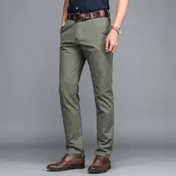 Summer Thin Slim Men Business Suit Pants Streetwear Fashion Korean Male Clothing Cotton Solid Daily Casual Straight Trousers 42