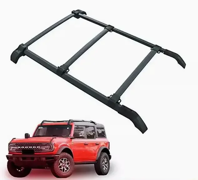 Roof Racks Fit For Ford Bronco 2021 2022 2023 2024 2/4DOOR Top Roof Rack Rail Luggage Cross Bar Aluminum Alloy