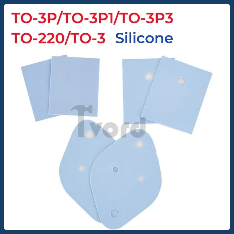 

TO-3P/TO-3P1/TO-3P3/TO-220/TO-3 Silicone Thermal Pad Sheets Transistor Insulator Insulation Gasket