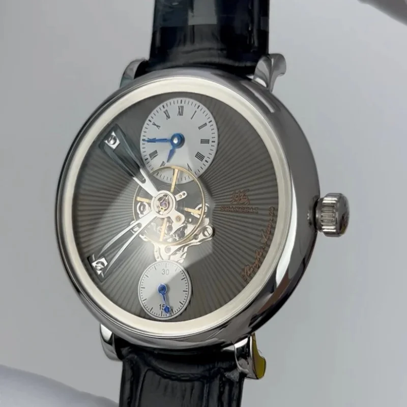 Shanghai Tourbillon Watch QiongJing Series Central Flywheel Dial Sapphire Men's Mechanical Watch Automatic Mechanical Watch F28