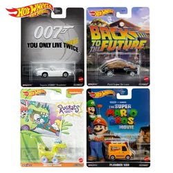 Originele Hot Wheels Auto Premium Entertainment Cultuur 1/64 Voiture Diecast Terug Naar Toekomstige 007 Toyota Super Mario Speelgoed Voor Jongens