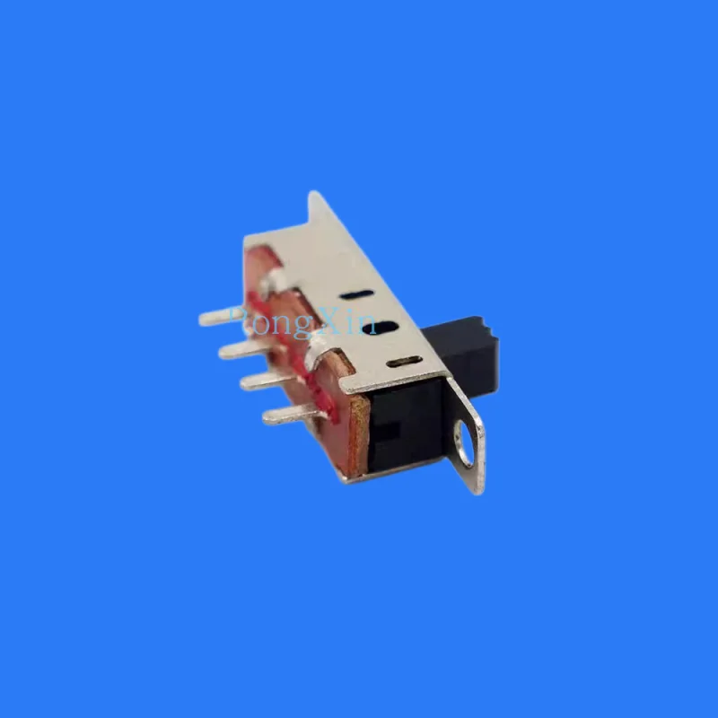 100pcs/ SS-13F12 three-speed toggle switch single-row 3-speed 4-foot sliding switch with ears SS-13F08 toy switch