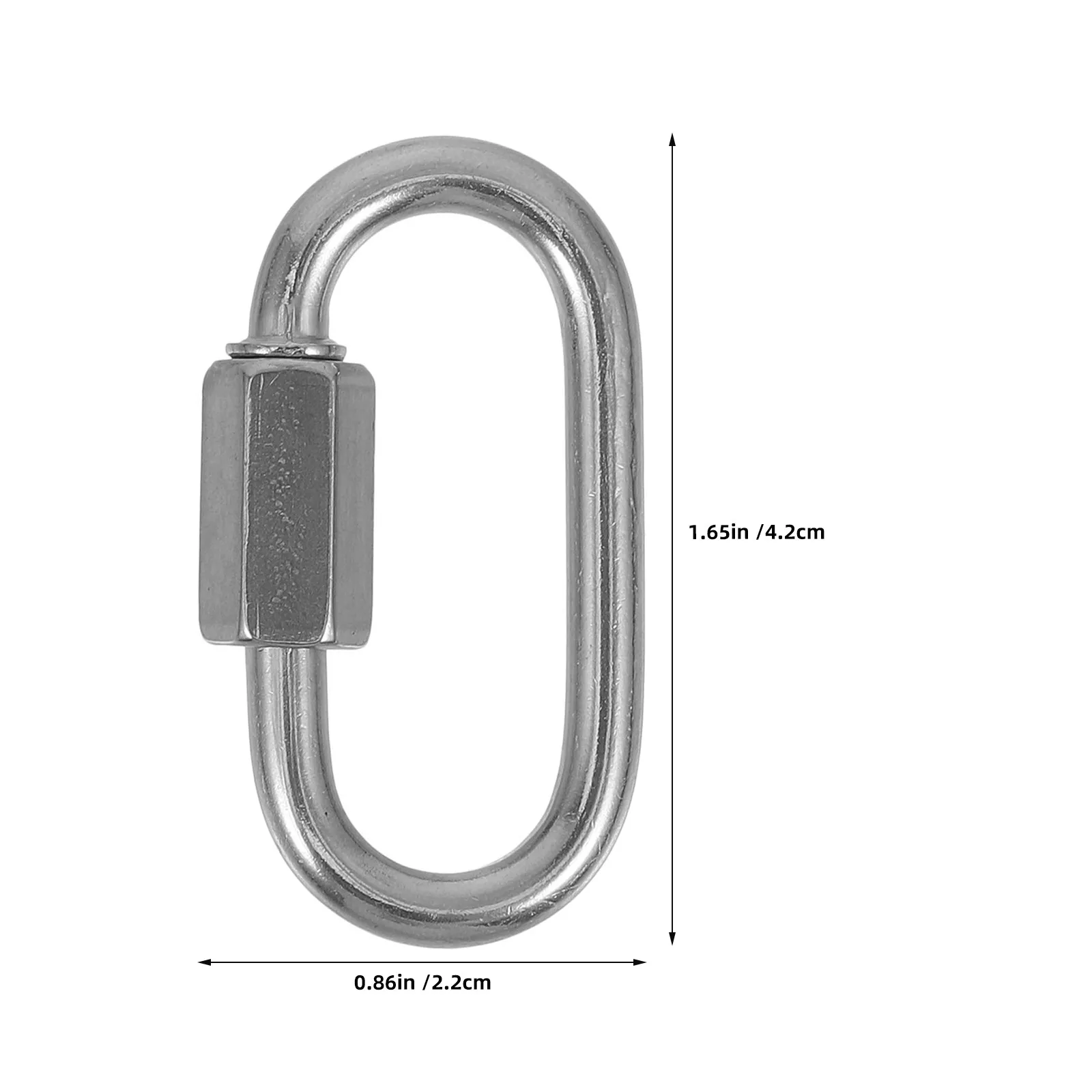 10Pcs Chain Link Connector Stainless Steel Heavy Duty D Shape Quick Threaded Locking Safety Chain Connector for Outdoor Camping