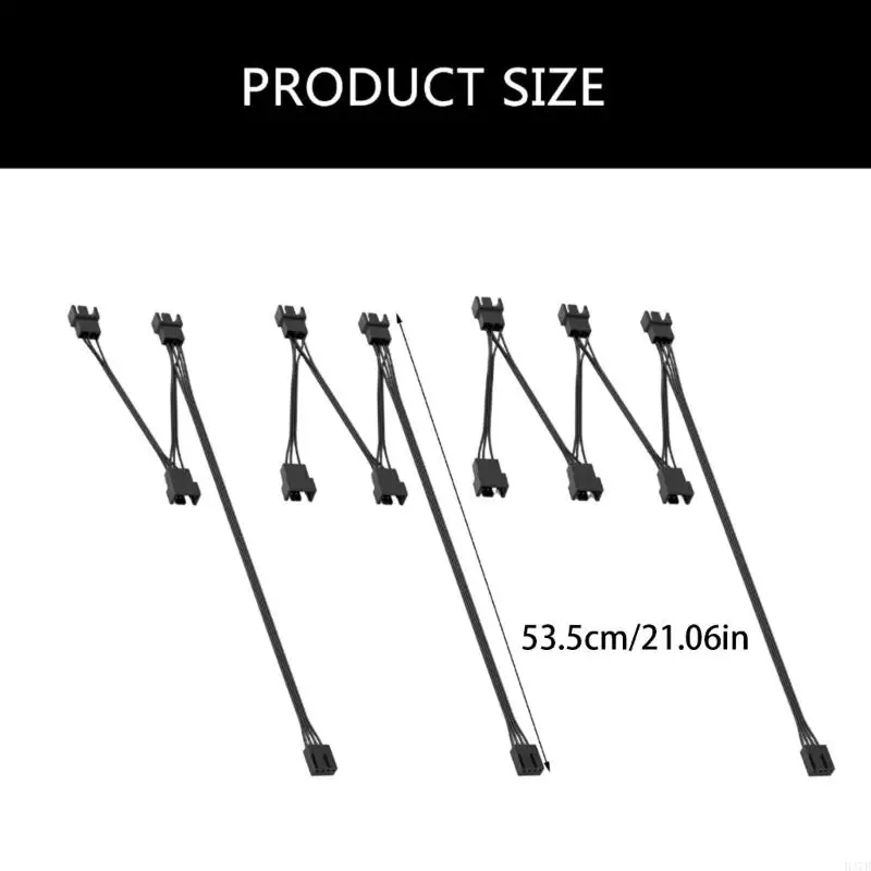 H37B оптимизирует охлаждение вашего ПК с помощью расширения вентилятора 4PIN PWM, 4PIN PWM PC Splitter Splitter Cable Splitter