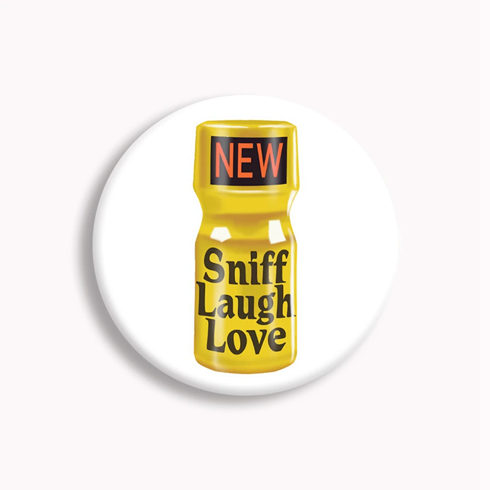 

New Sniff Laugh Love Button Pin Creative Cartoon Brooch Badge Bag Hat Accessories Decor Fans Collect Friends Gifts