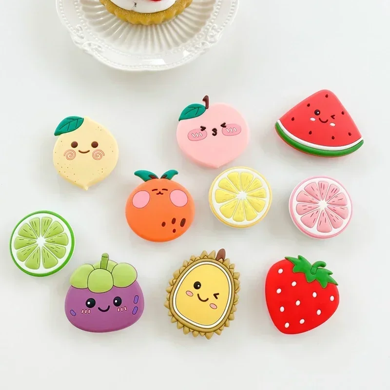 

Складная подставка для телефона с милыми фруктами и клубникой, подходит для нескольких телефонов, поддержка розетки Tok, карманная подставка для пальцев, подставка Griptok