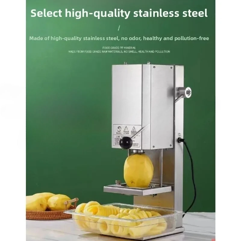 Commercial Spiral Potato Rolling Machine, Twist Fries Tower Cutter, Electric Potato Twister Slicer