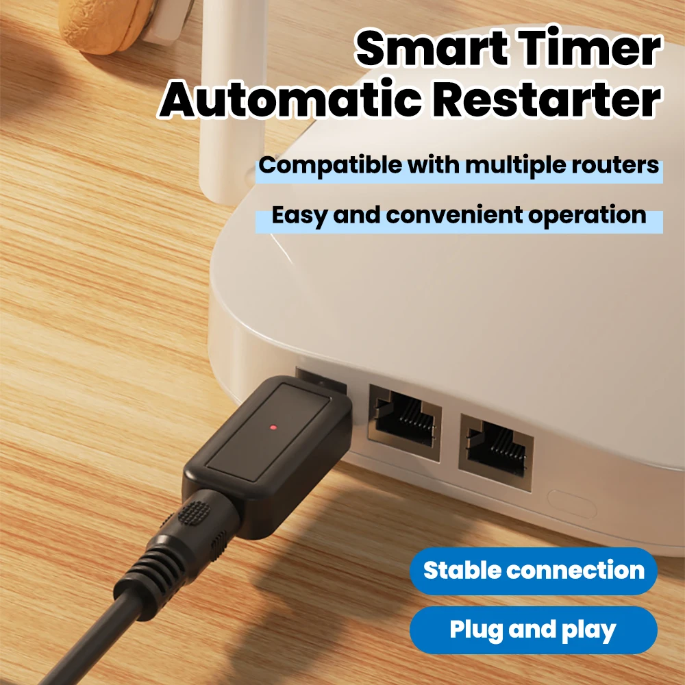 DC WiFi Auto Reboot Router 24H Automatic Power Off Reset Tool 5.5x2.1mm Restart Control Line 5V-24V