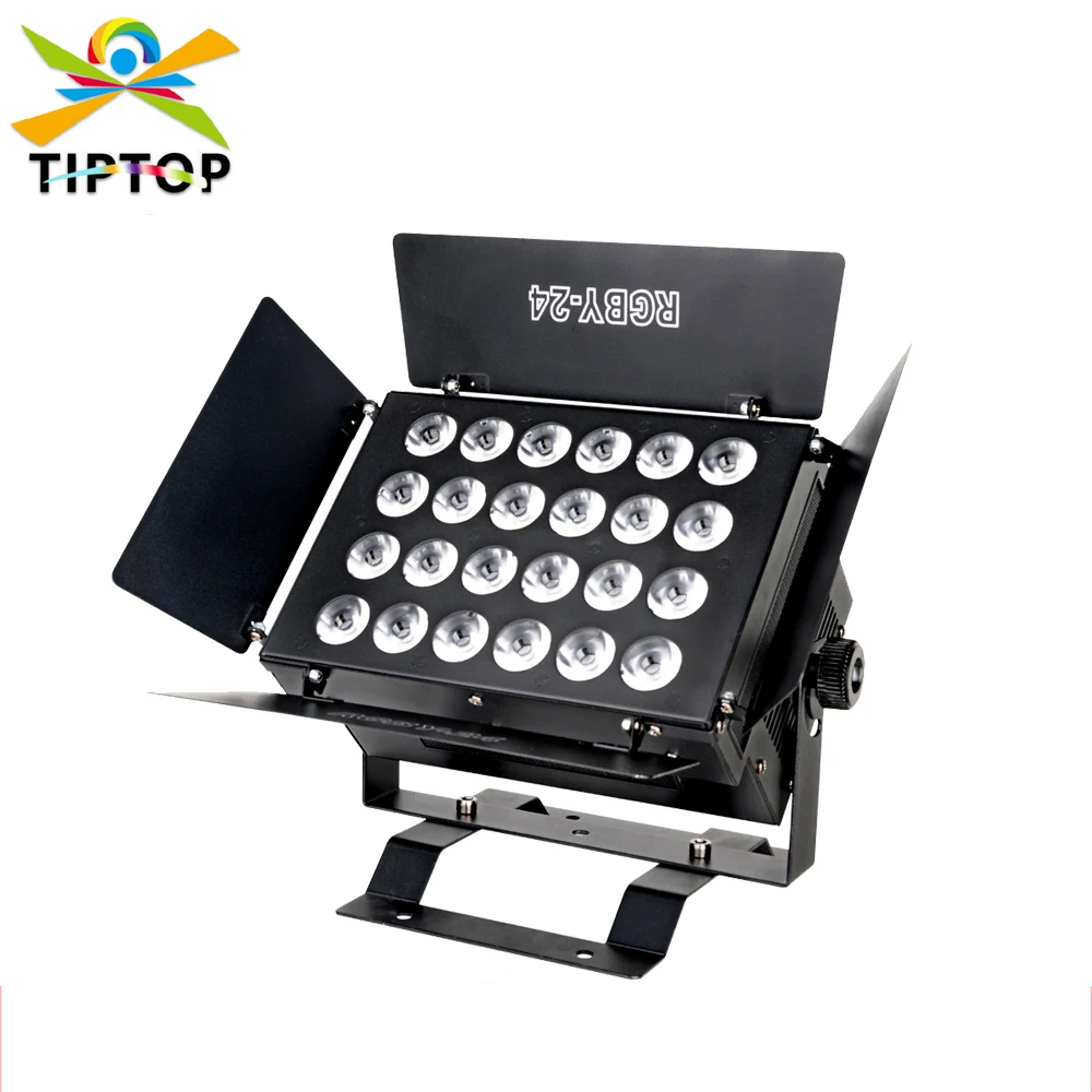 TIPTOP TP-W2412 24x12W RGBW Led Wall Washer Light  Photo Studio Barndoor Light Dimmable LED Video Light Panel Barndoor V-Mount