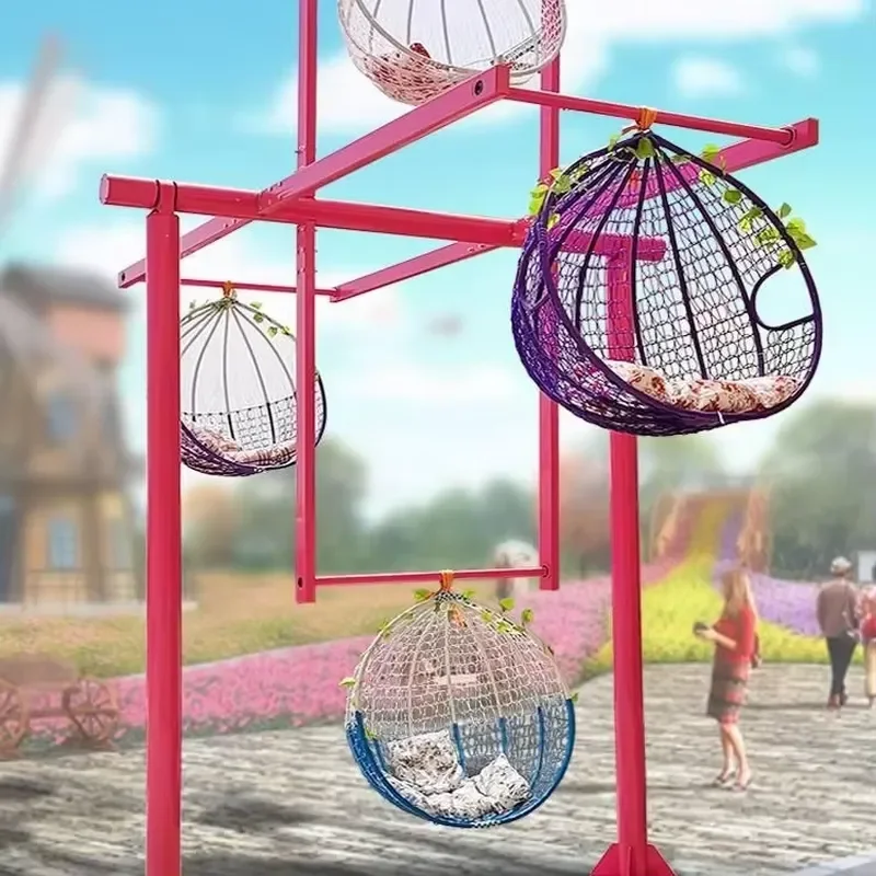 Amusement Park Rides Equipment Outdoor Carnival Park Unpower Rides Game Mini Unpowered Kiddie Ferris Wheel