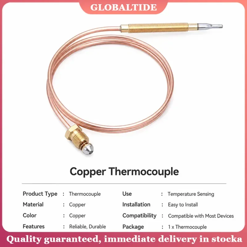 Universal Gas Thermocouple Valve 60cm Fireplace Replacement Temperature Controller Probe for Hot Water Boiler Ovens