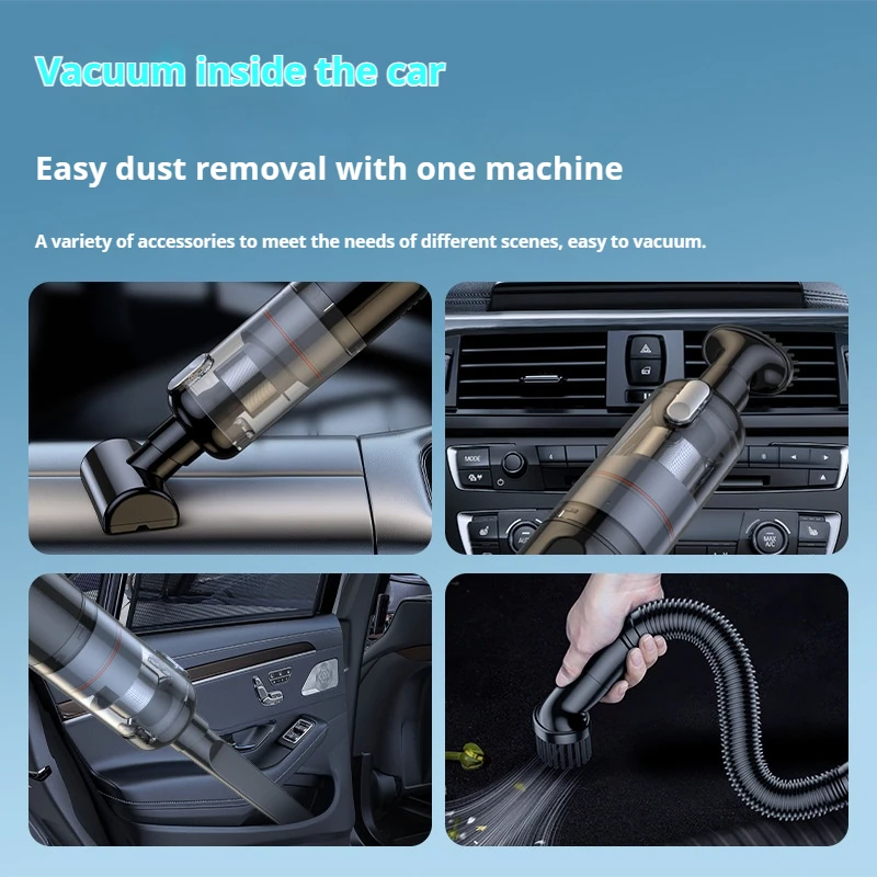 2025 جديد 16000Pa مكنسة كهربائية محمولة باليد للسيارة والمنزلية محمولة عالية الطاقة مكنسة كهربائية إعصارية