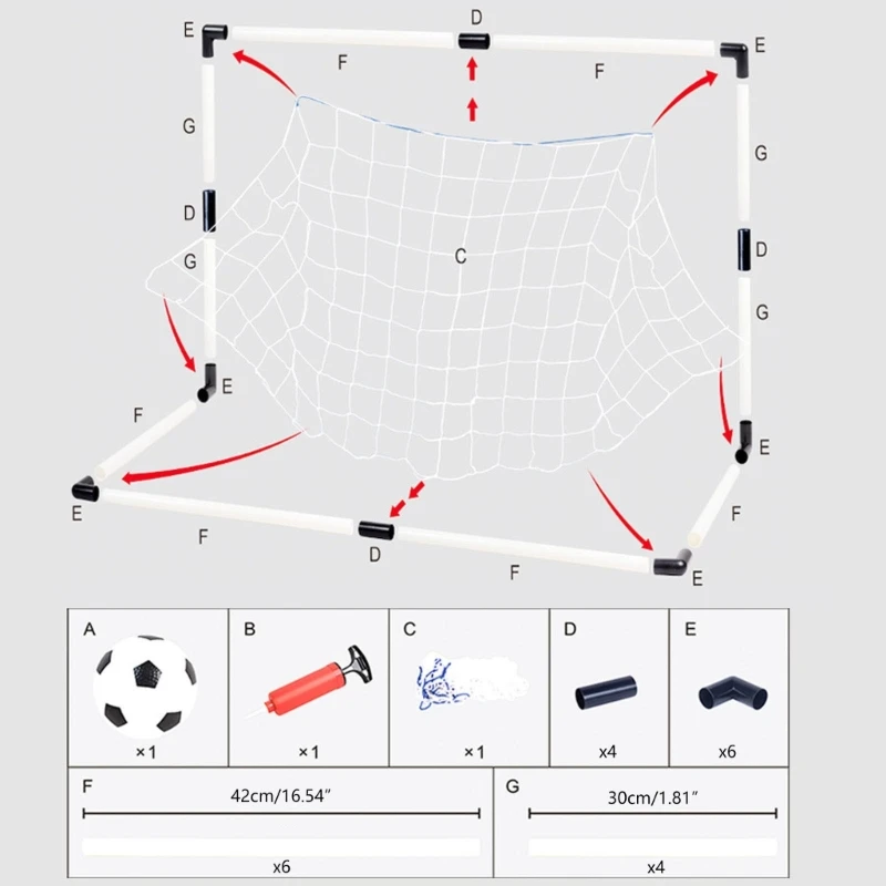 Składany zestaw bramek piłkarskich dla młodzieży inspiruje sportowców Idealny do nauczania gry piłkę nożną P31B