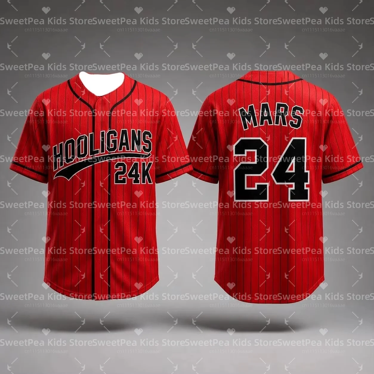 2026 Bruno Mars 24K Hooligans Baseball Jersey Men Women Unisex Short Sleeve Hip Hop Streetwear Tops for Fans Family Matching