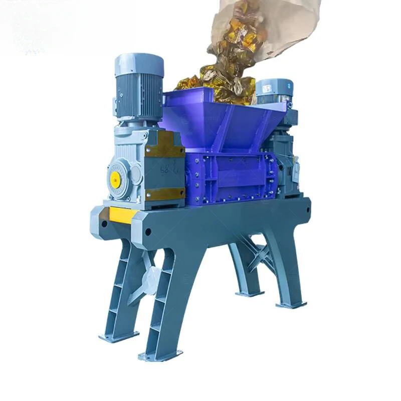 

Electric Dual Shaft Thick Metal Aluminum Shredder Machine Mini Aluminium Can Shredding Machines