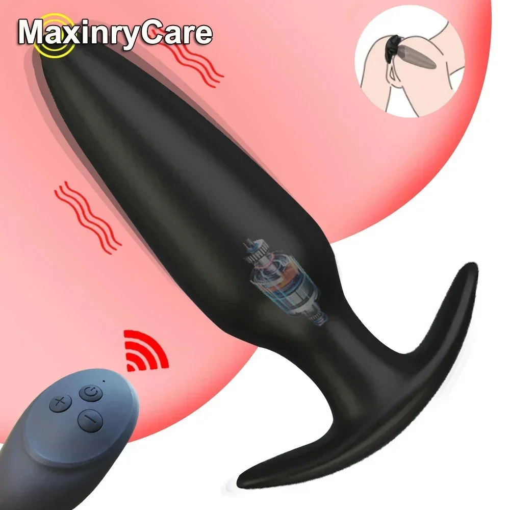 Dildo Vibrator Prostate Massage Vibrating Butt Plugs Wireless Remote Control Anal Plug G-spot Stimulator Sex Toys for Man/ Woman