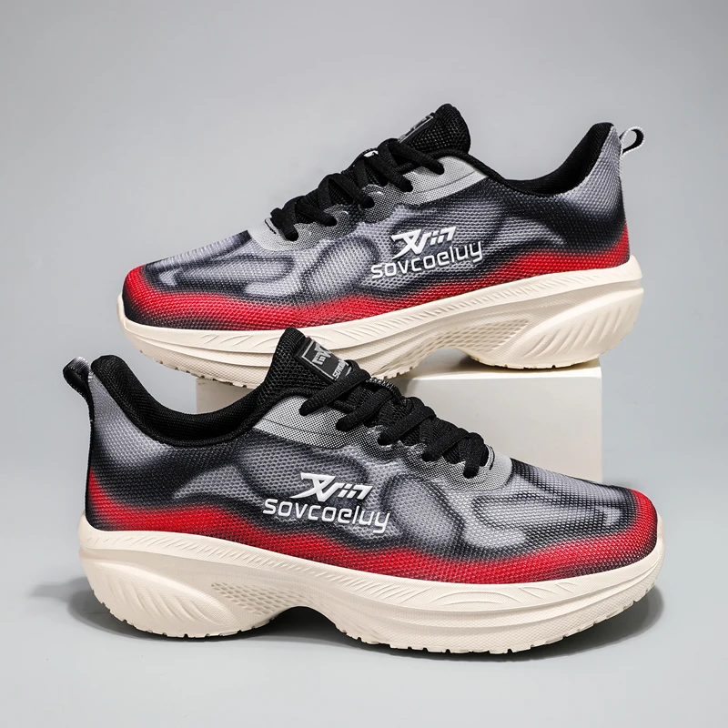 Wide Toe Man Shoes Leisure Sneaker Mesh Lace Up Breathable Comfort Lightweight Sports Outdoor Walking Running Hiking Shoe