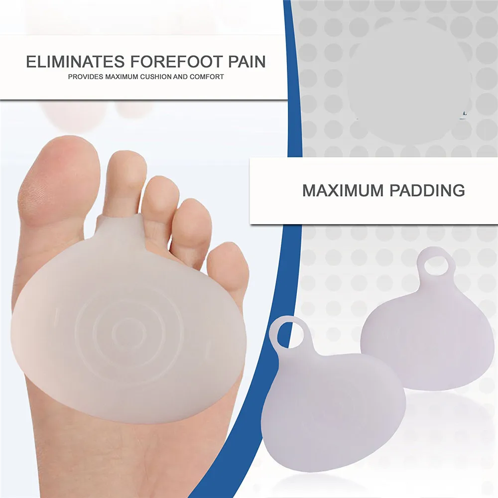 Silicone forefoot insole Soft forefoot cushion insole Foot care protector Improve grip Reusable Prevent calluses and blisters
