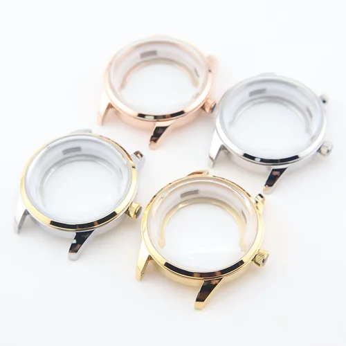 Imagen 1 del producto Caja de reloj mecánico NH35 NH38 para Presage de plata, 40MM, tiempo de cóctel, piezas de repuesto para Mods Seiko