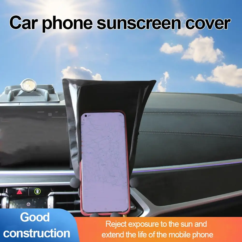 Phone Sun Shade Glare Blocking Phone Sun Protection Umbrella Phone Sun Shield Motorcycle Car Interior Phone Stand Accessories