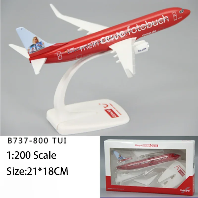 1:200 Scale B737-800 Cewe TUI Airline ABS Plastic Airplane Model Aircraft Plane Model Toy Assembly Resin for Collection