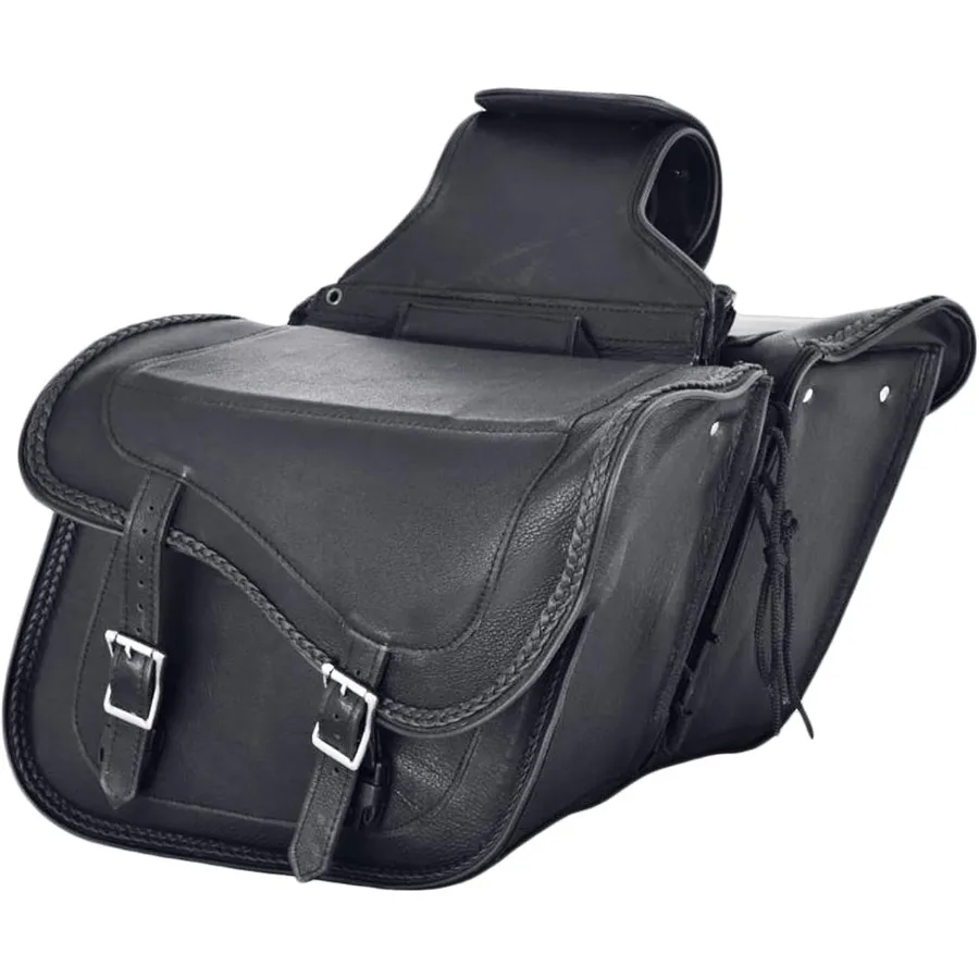 

Мотоциклетные седельные сумки из голой воловьей кожи с заклепками, седельные сумки для Honda Shadow Sportster Softail Dyna Vstar Durabl