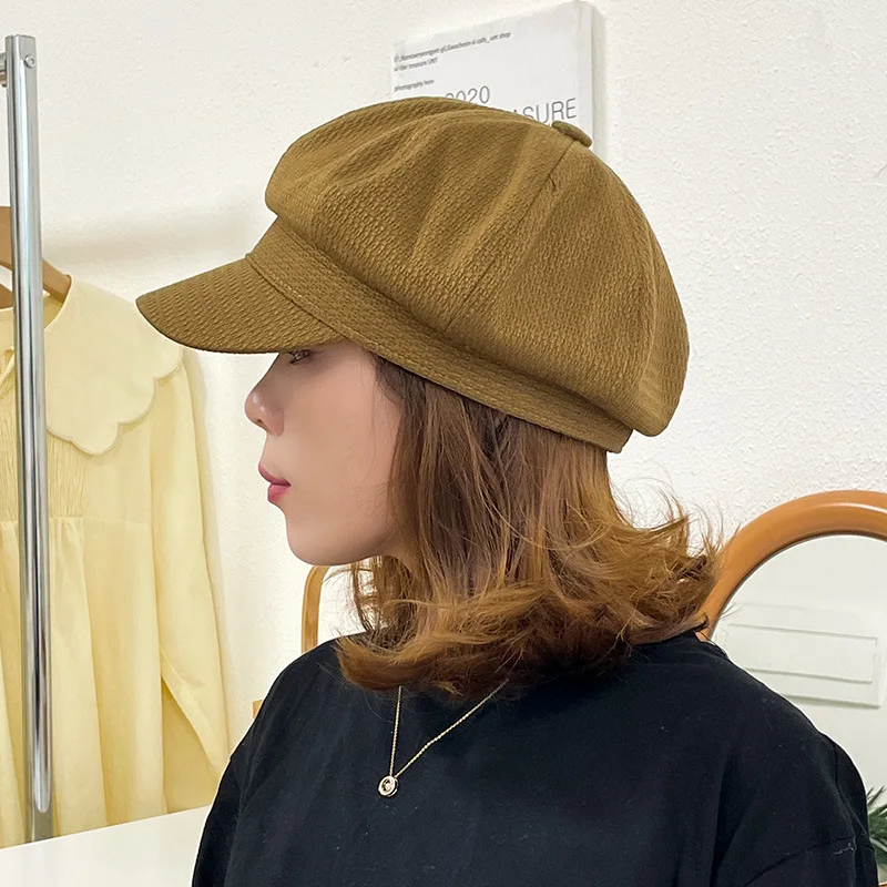 

Japanese High Face Score Beret Hat Fashion Octagonal Cap for All Face Types Small Face Look Octagonal Hats for Women Beret Hat