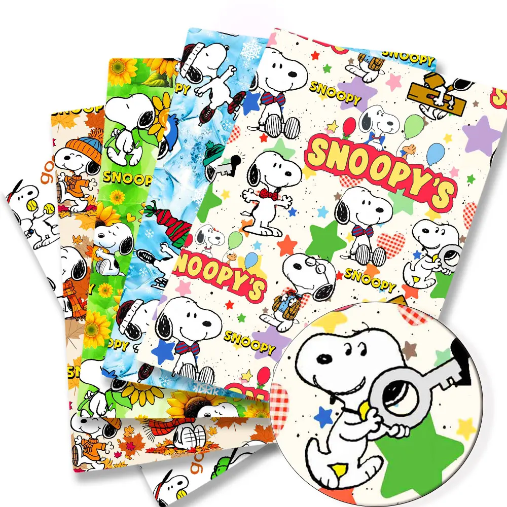 TAKARA TOMY Snoopy fabric140x50CM Cartoon printed fabric Patchwork Tissue Kid Home Textile Sewing Doll Dress Curtain