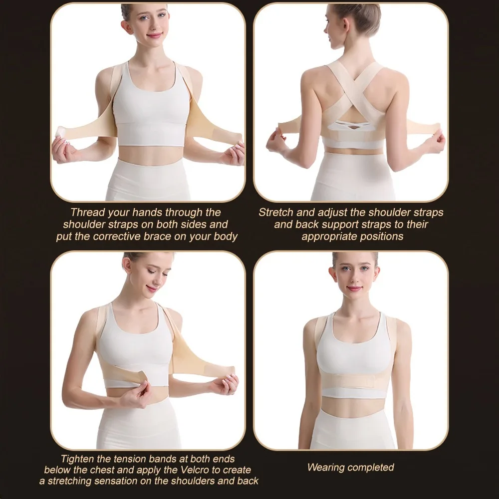 Adjustable Straps Back Brace Posture Corrector High Elasticity Shaping Back Shoulder Straightener Soft Multifunctional