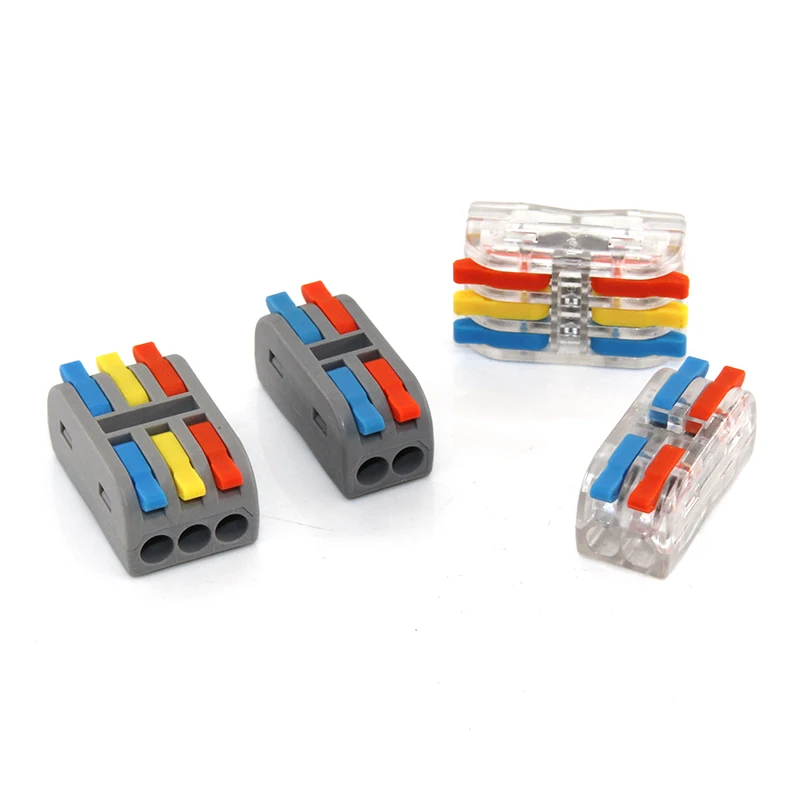 

1/5/10pcs Kabel Connectoren Mini Universele Compact Dirigent Push-In Terminal Blok Quick Lente Splicing Draad Voor Thuis