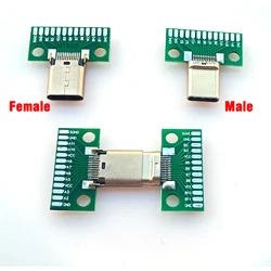 USB 3.1 Type-C Connector Male Female Type c Test PCB Board Universal Board with USB3.1 24P Port Test Board Socket Connector